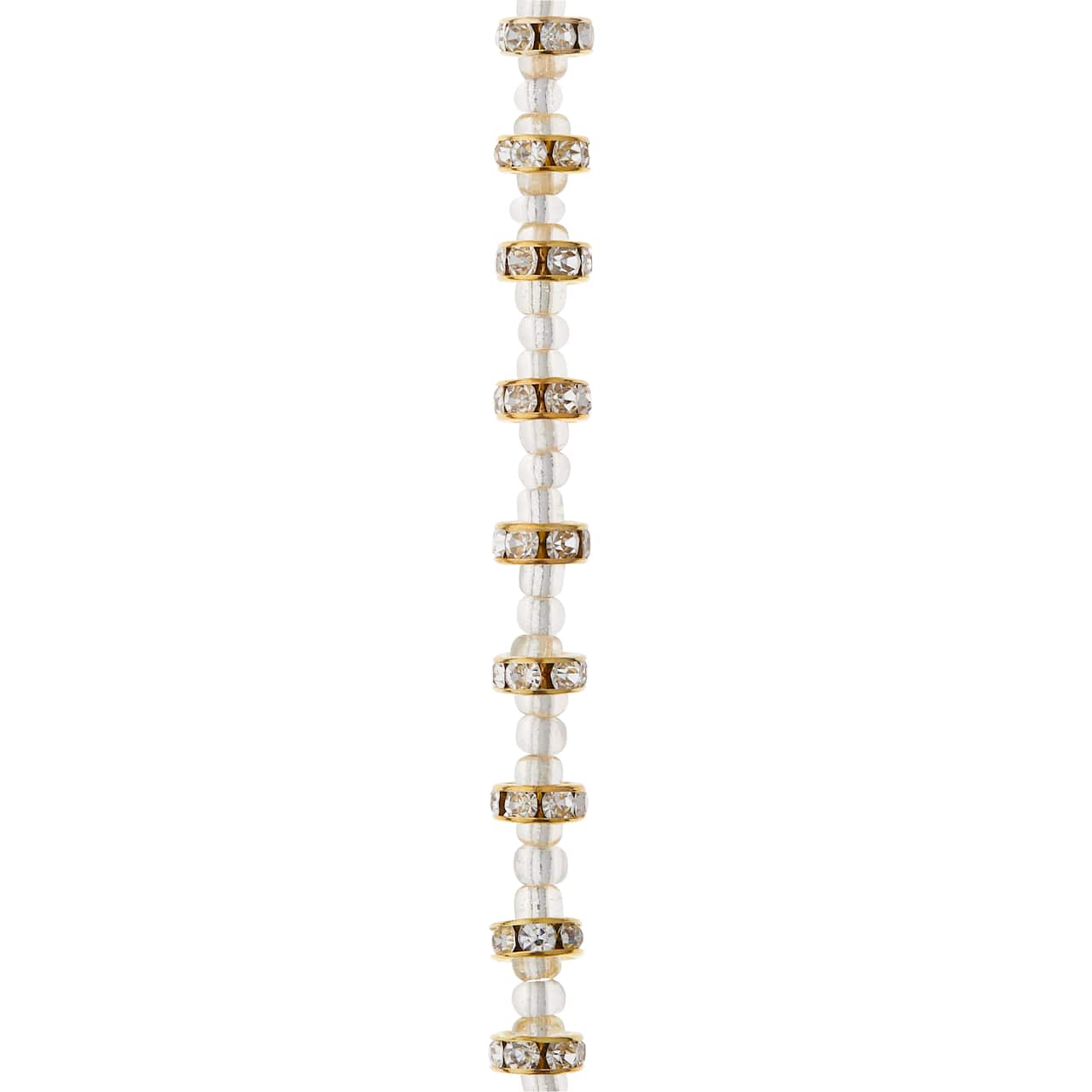 Gold Studded Rhinestone Beads, 8mm by Bead Landing&#x2122;
